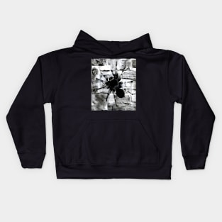 Spider Black and White Spray Paint Wall Kids Hoodie